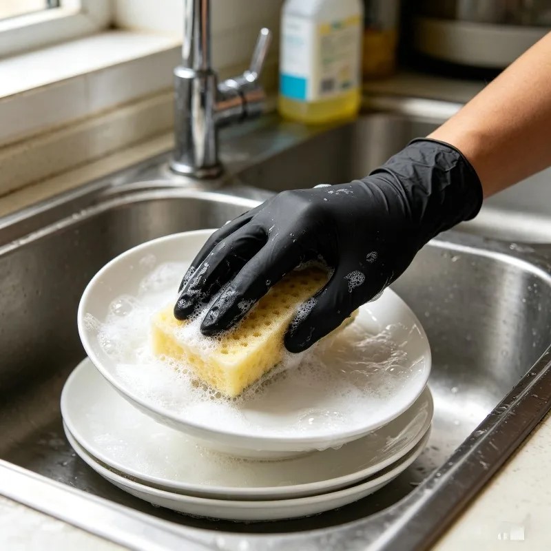 Gants jetables en Nitrile noir - Disposable Gloves Nitrile avis et prix
